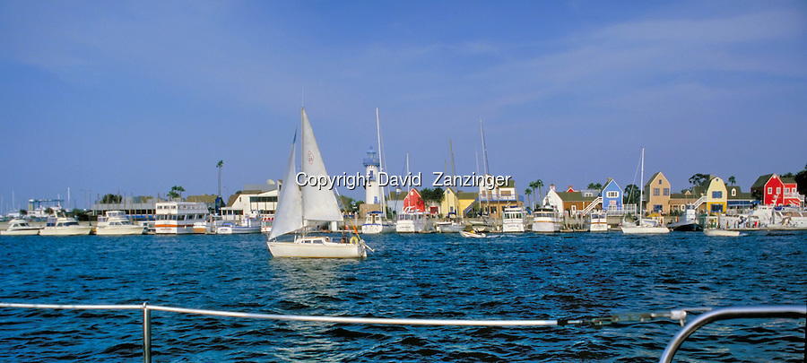 Marina Del Rey Ca Usa Fishermans Village Panorama Main Channel