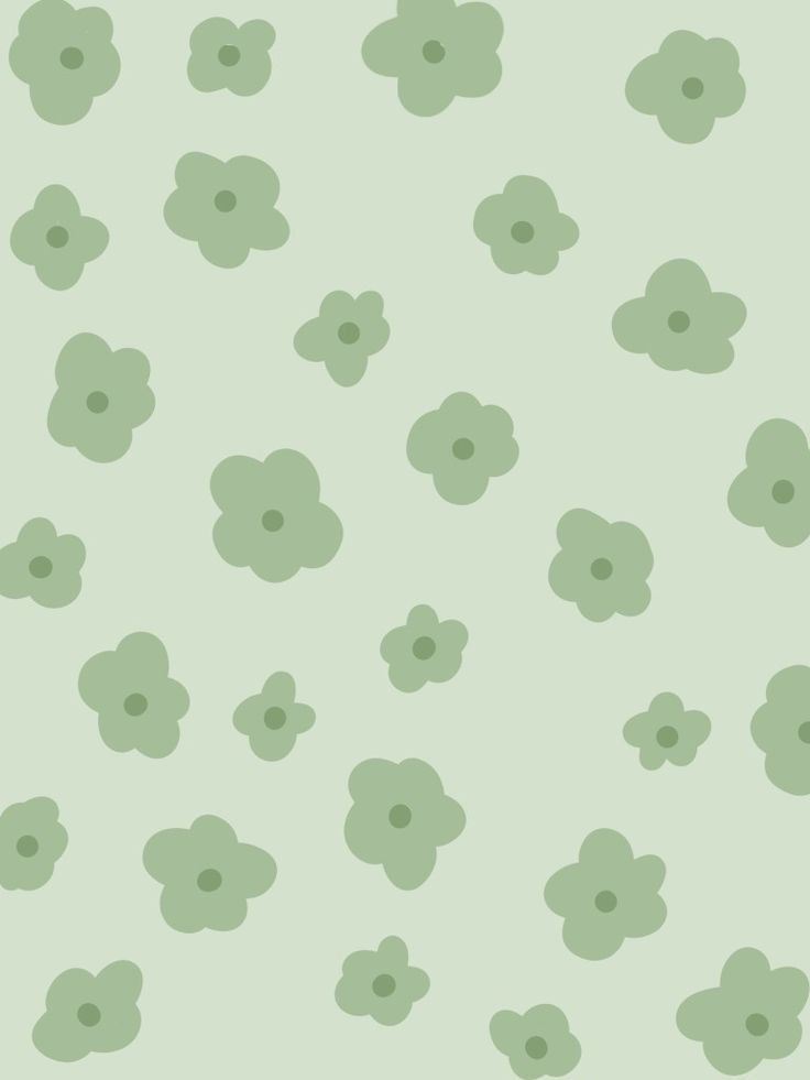 Sage Green Flower Wallpaper