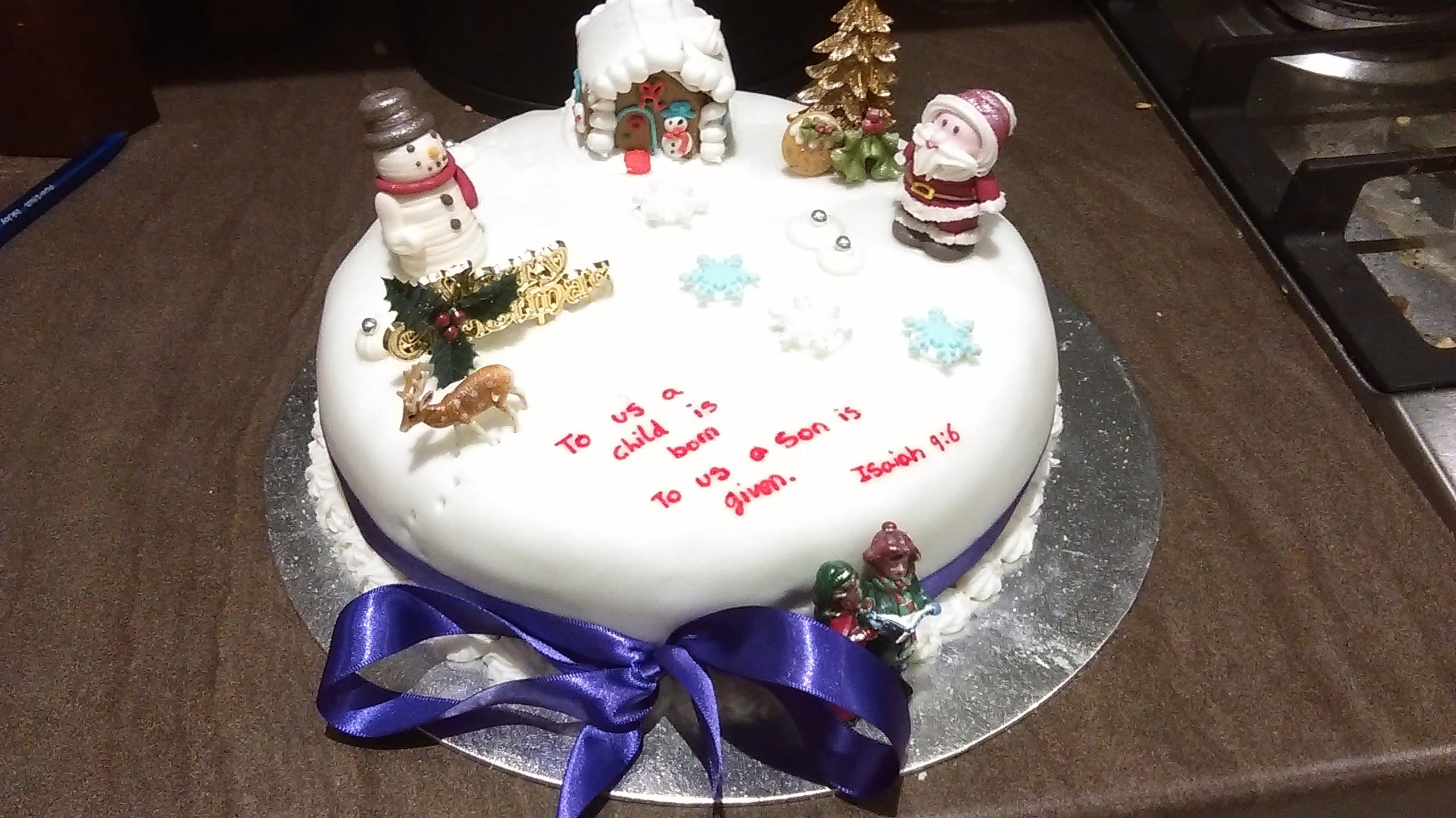 File Christmas Cake With Verse Jpg Wikimedia Mons