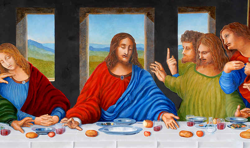 Leonardo Davinci S Last Supper Restored Large Mural Print Church