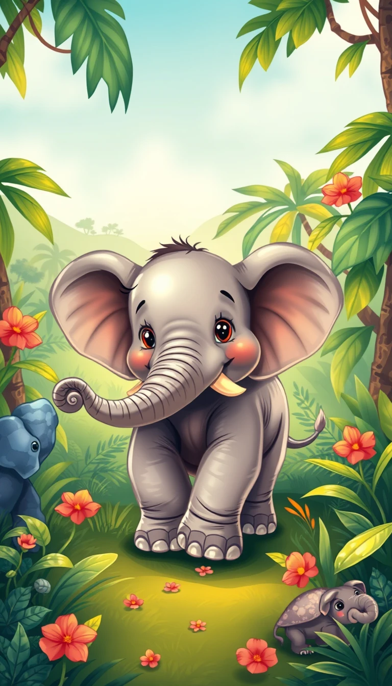 Baby Elephant Phone Wallpaper