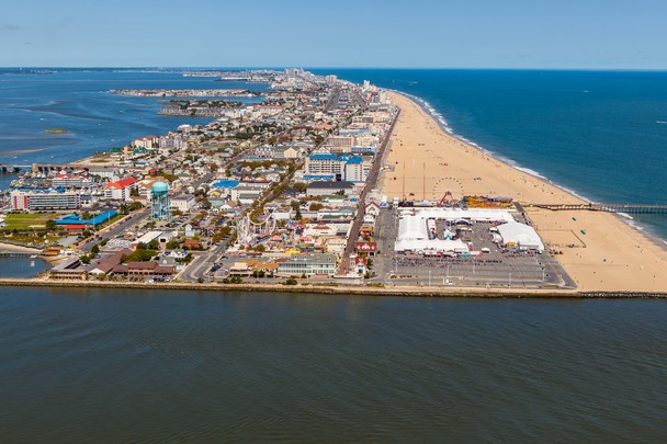 Coast Beaches Sand And Atlantic Ocean City Md Is Located