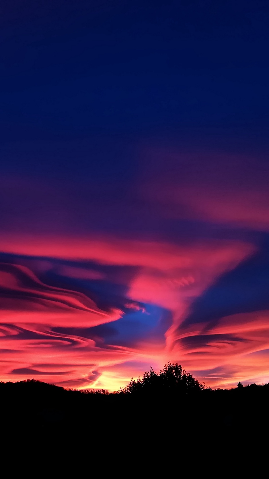 Wallpaper Sky Sunset Clouds iPhone 6s
