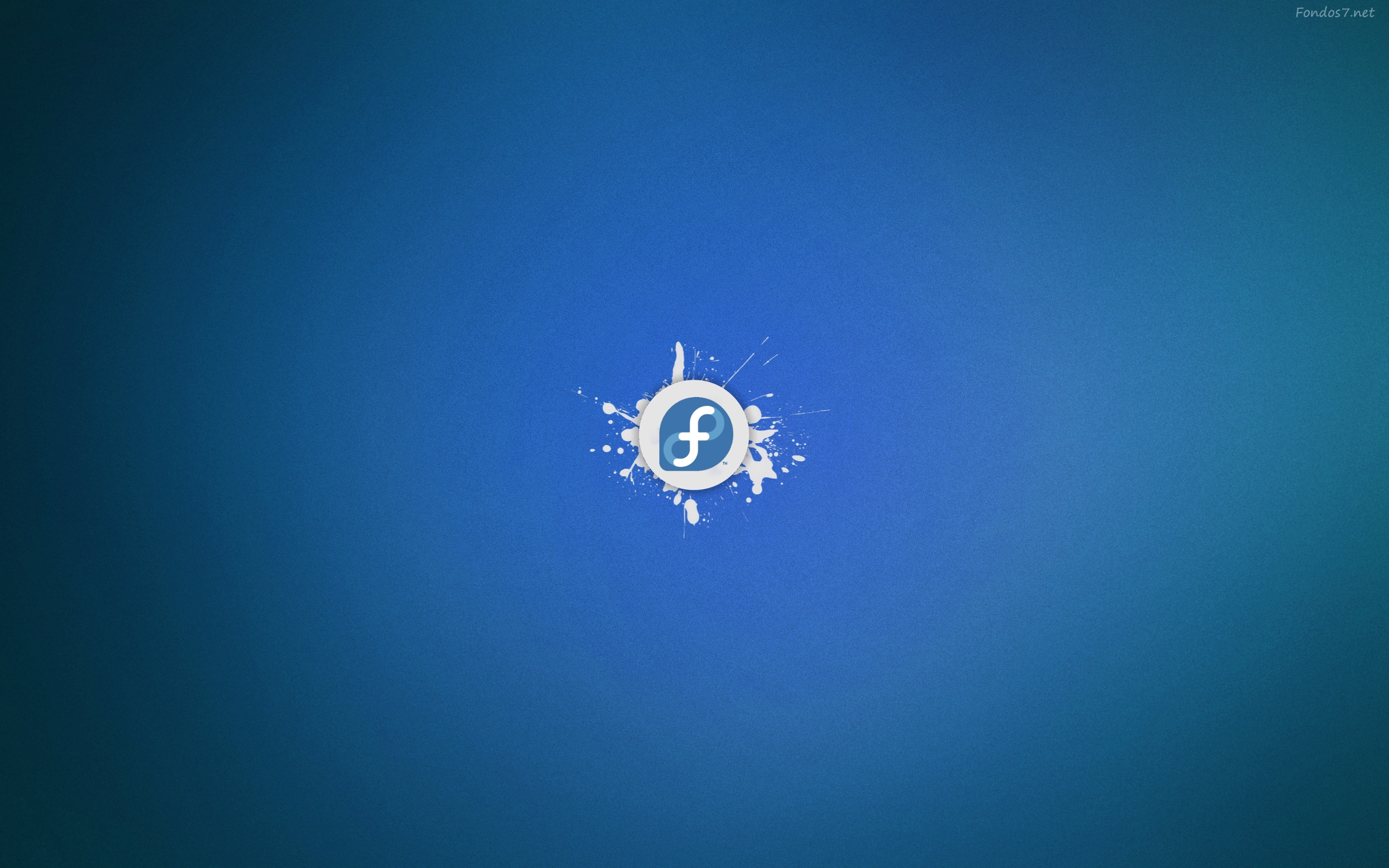 Linux Fedora White Logo And Blue Background Image HD