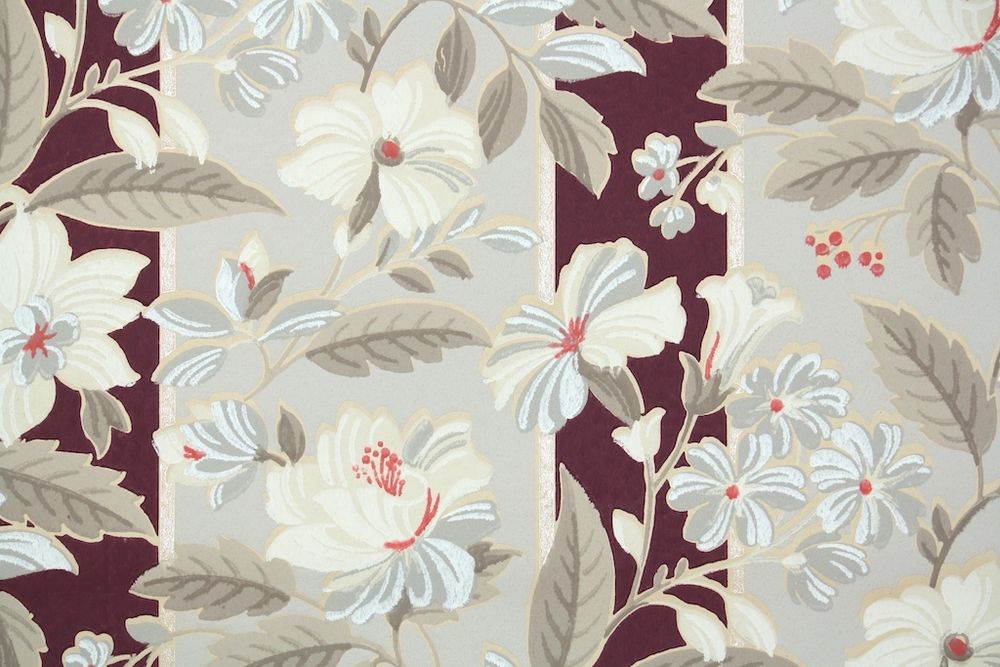 Burgundy Flower Wallpaper