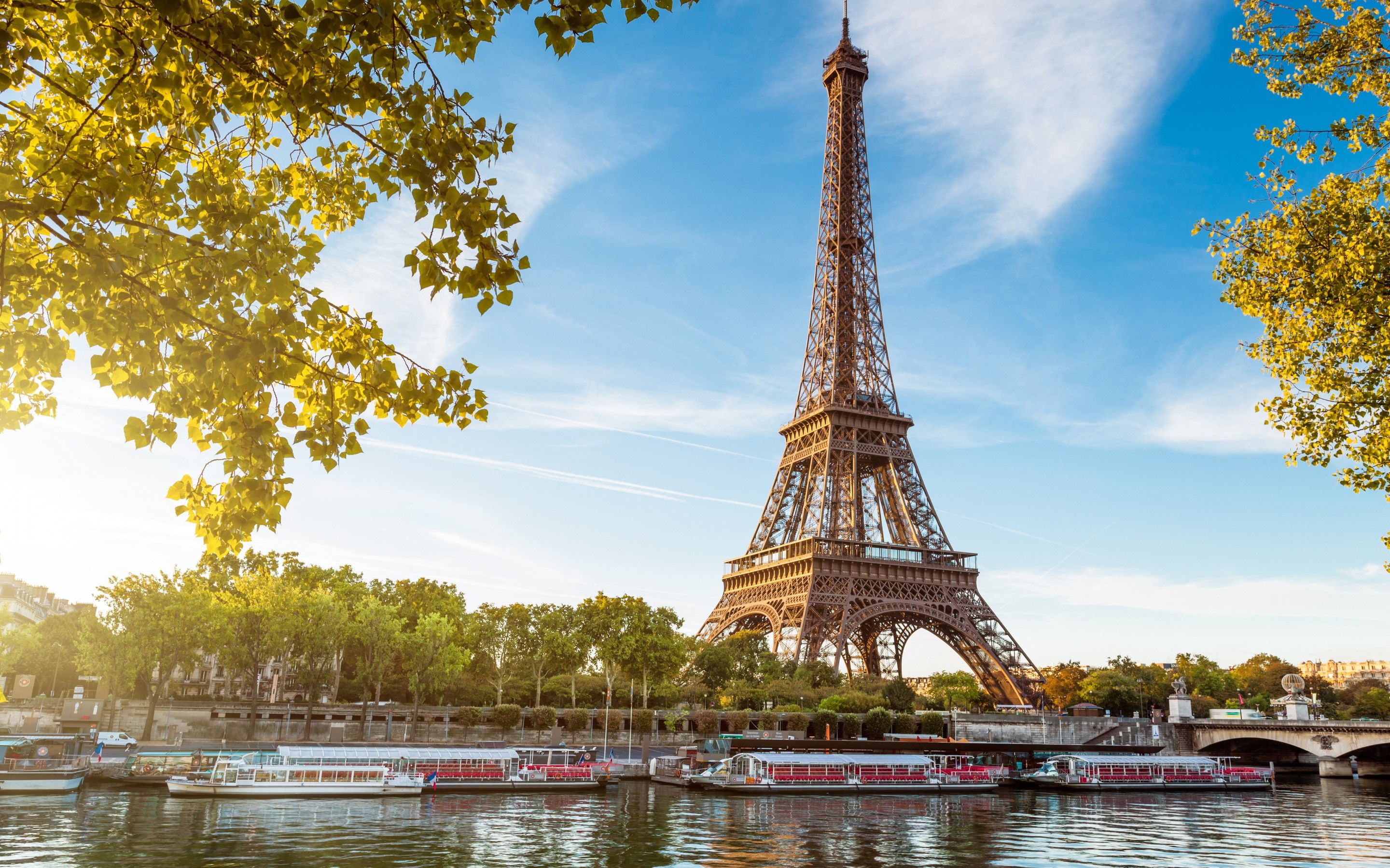 Wallpaper Of Paris France La Tour Eiffel Tower Seine