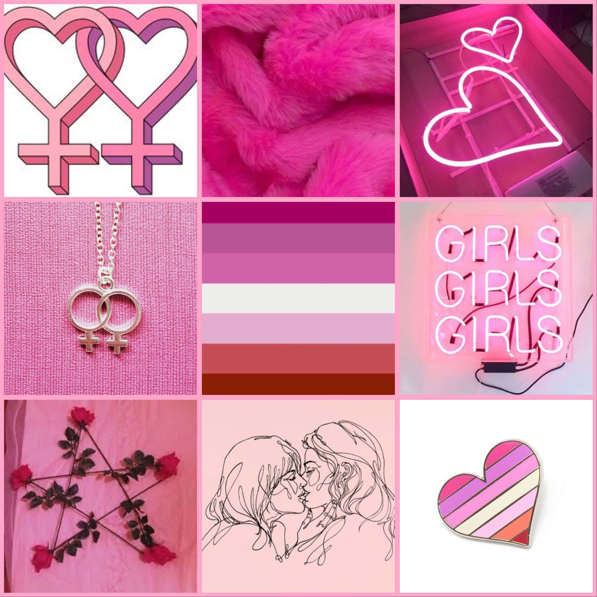 Two Happy Lesbian Women Sharing A Beautiful Moment Wallpaper