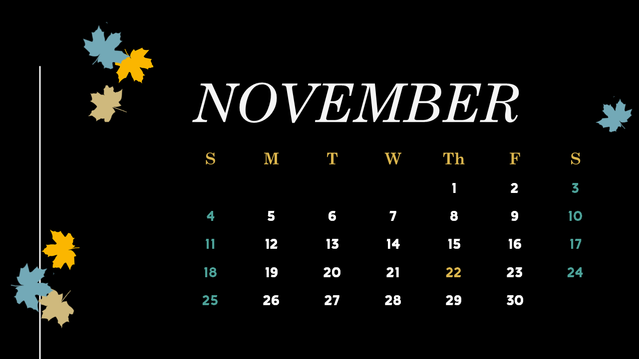 🔥 Download November Desktop Calendar Wallpaper Paper Leaf by @lsnyder ...