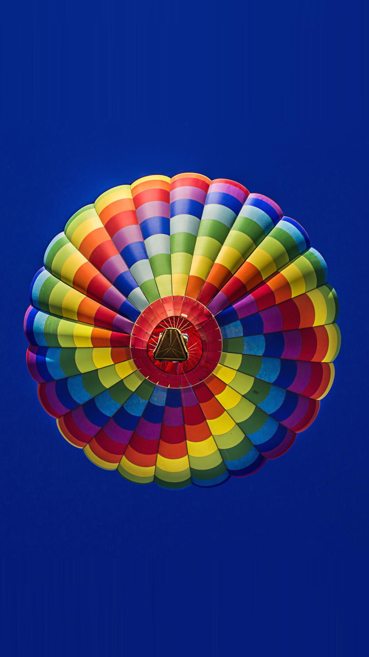 Colored Hot Air Balloon iPhone Wallpaper HD