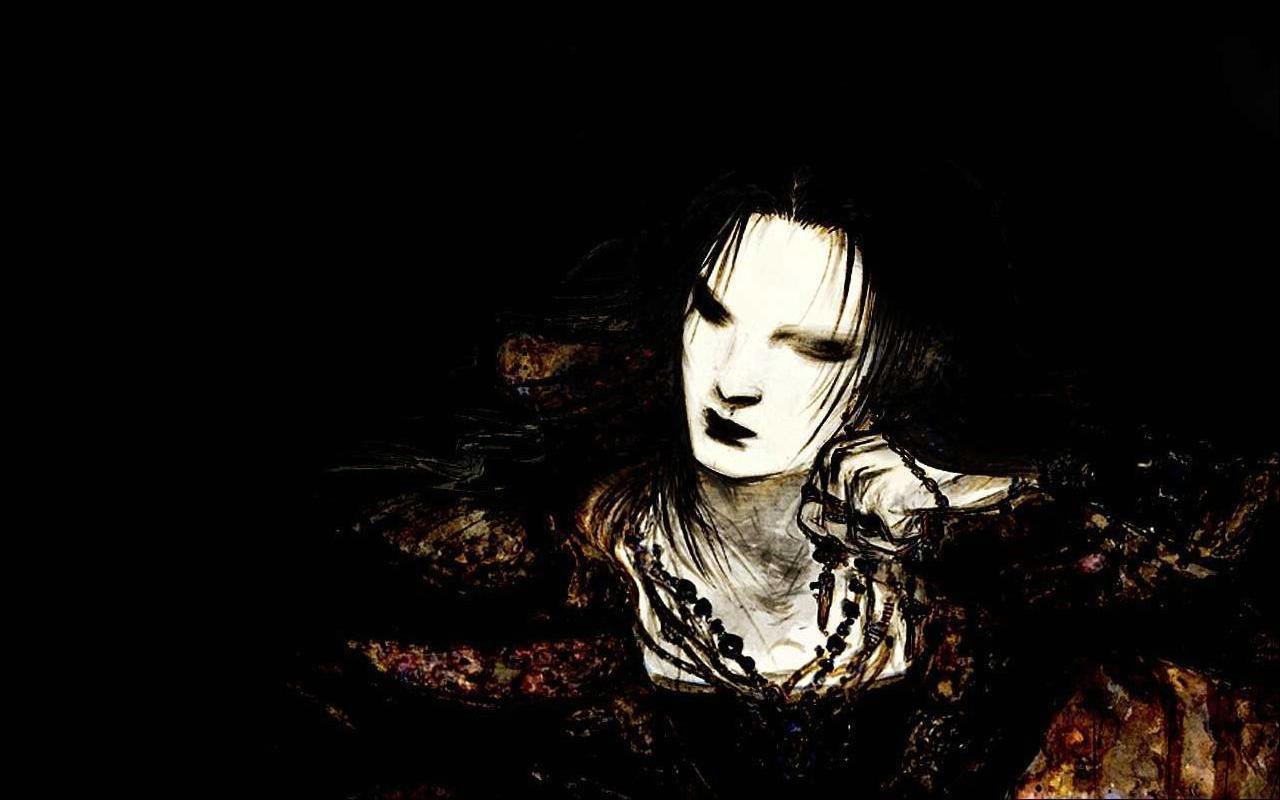 Dark Evil Girl Art Gothic Wallpaper