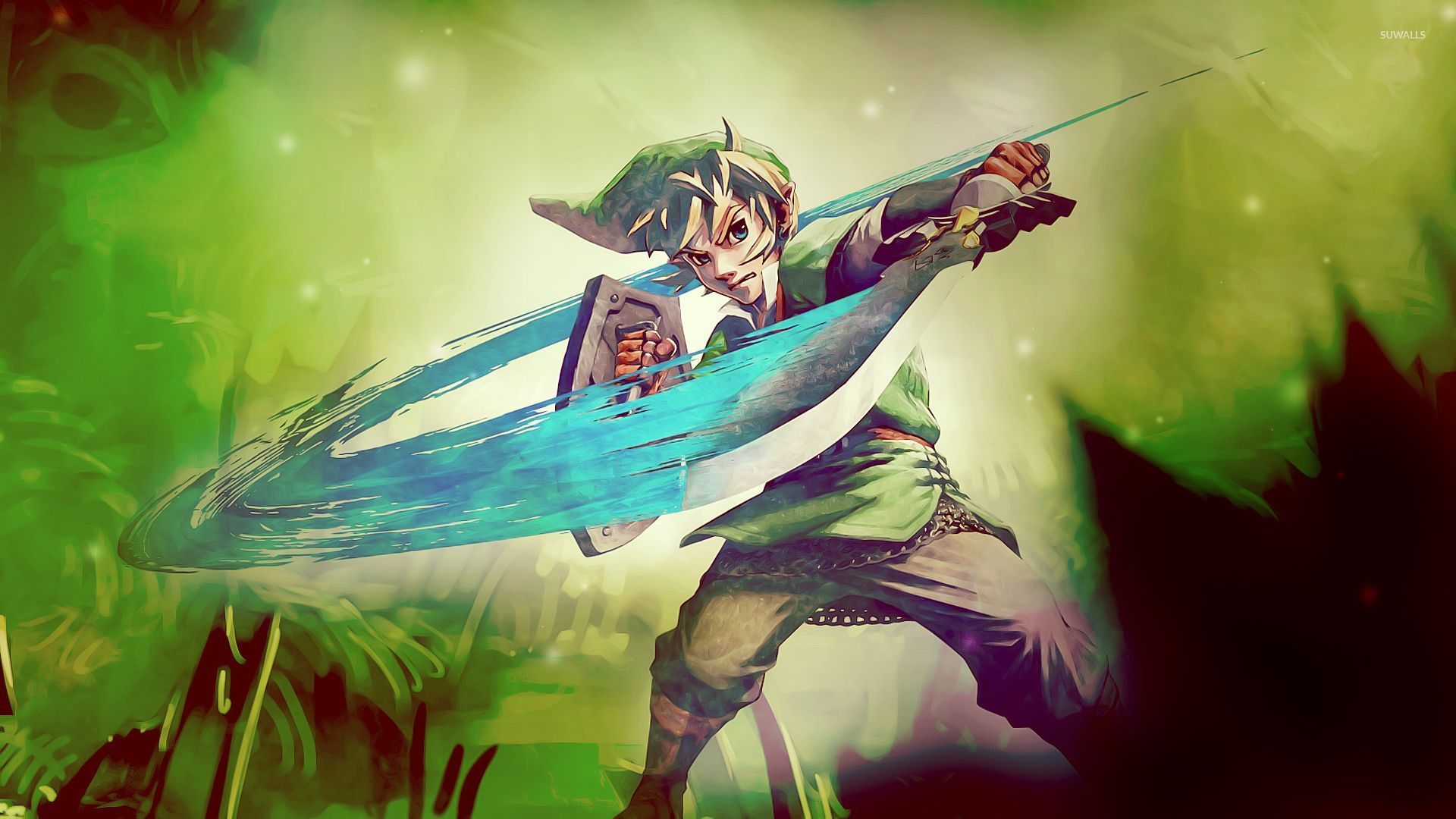Fighting Link Legenf Of Zelda Wallpaper Game