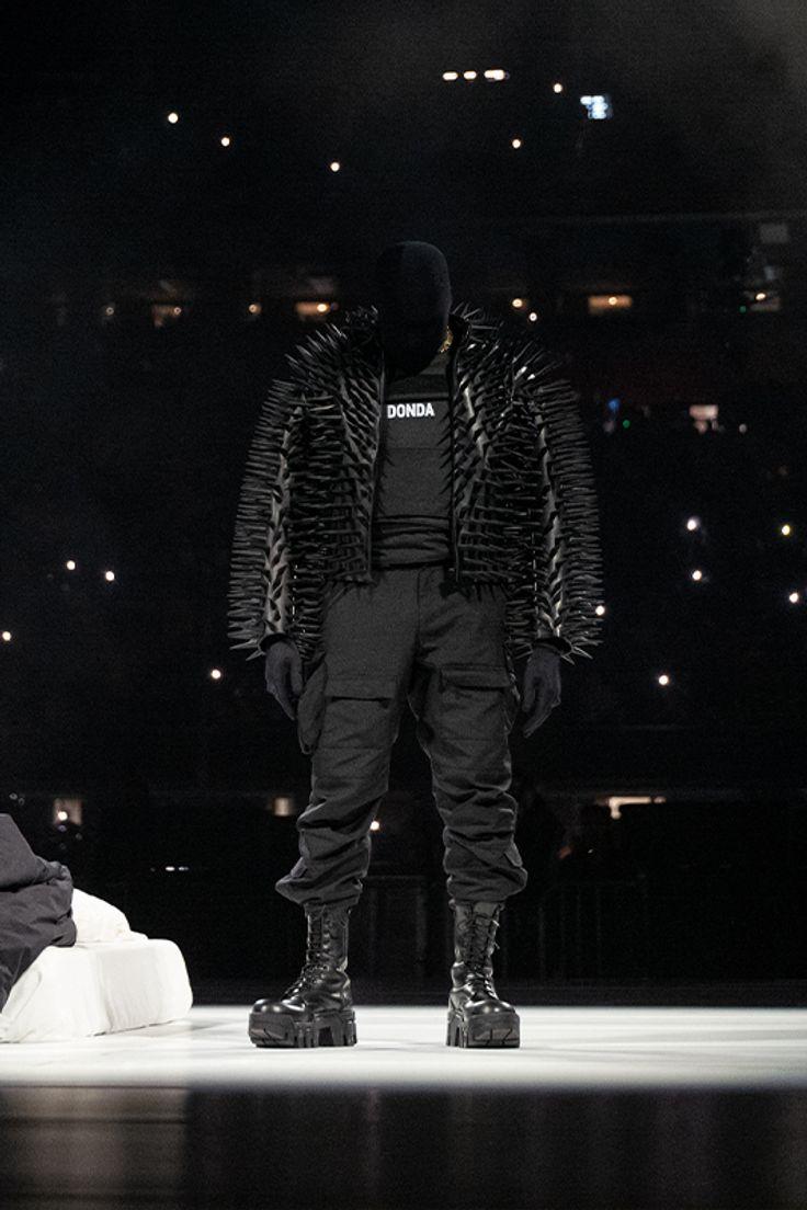 Kanye West S All Black Outfit For Donda Second Premiere