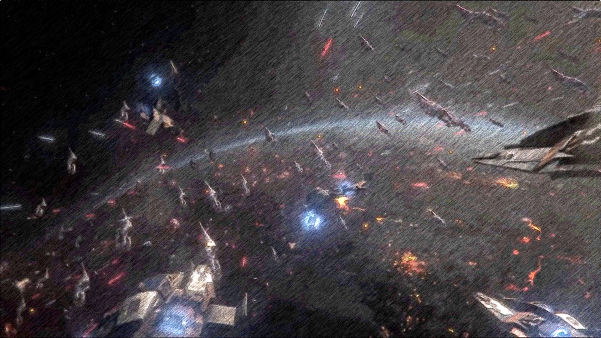 Star Wars Space Battle Wallpaper On