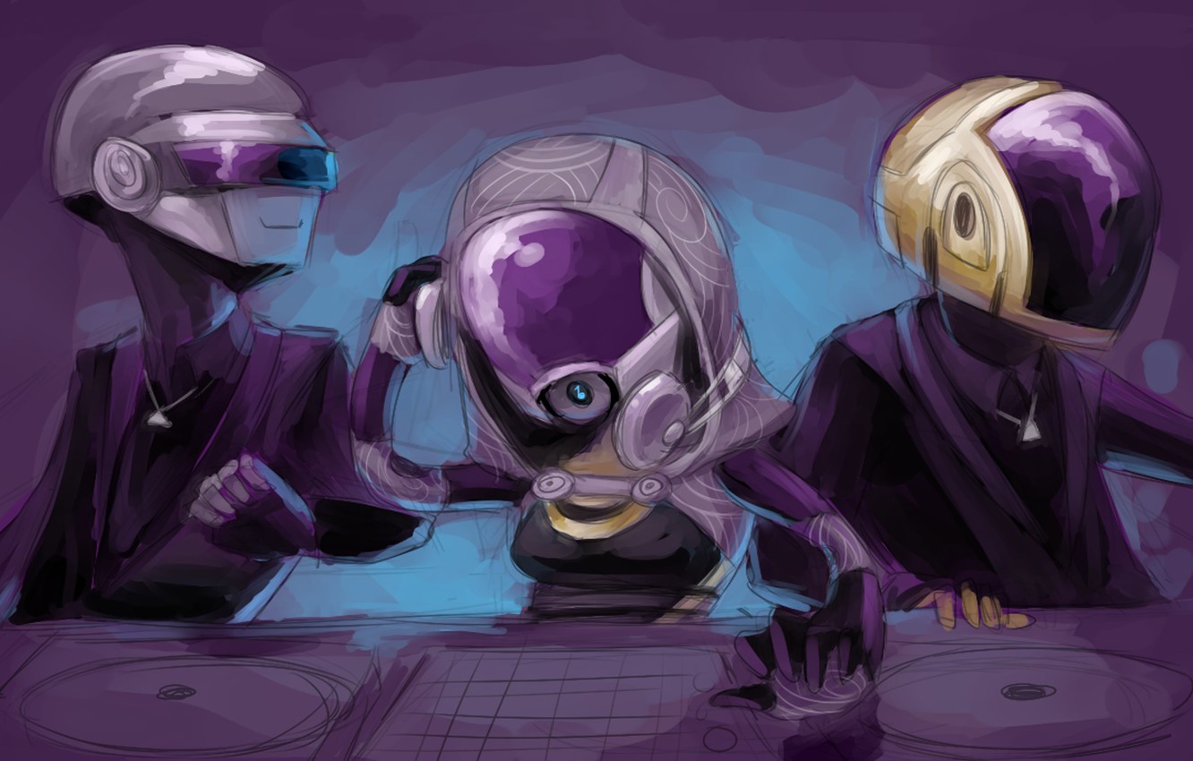 Wallpaper Music Daft Punk Mass Effect Art Tali Zora Image For