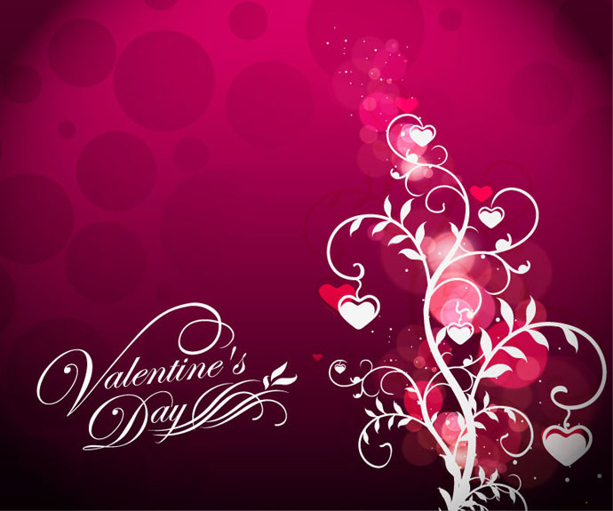 Floral On Red Background Valentine S Day Bing Gallery