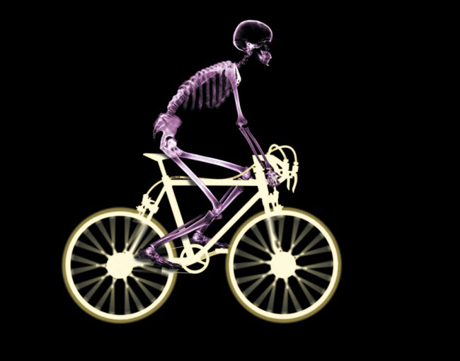 Funny Skeleton Cycling Medical Humour