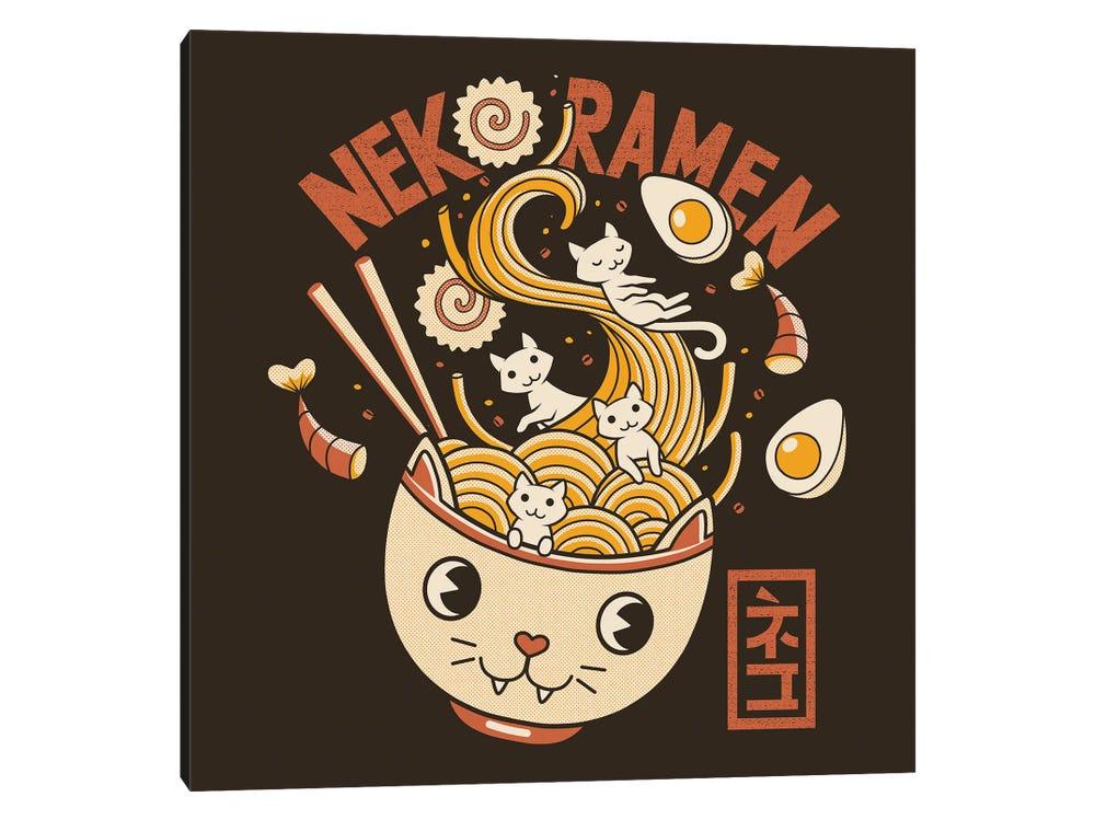 Ramen Cat Head S Wall Art By Tobias Fonseca Is