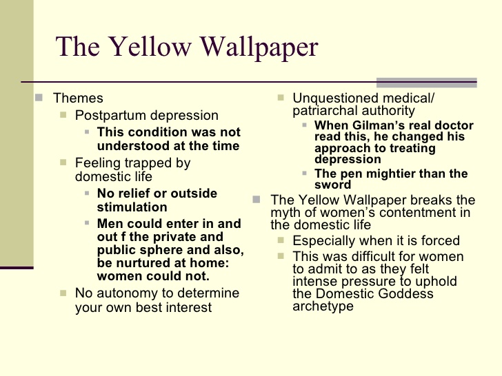 thesis on the yellow wallpaper