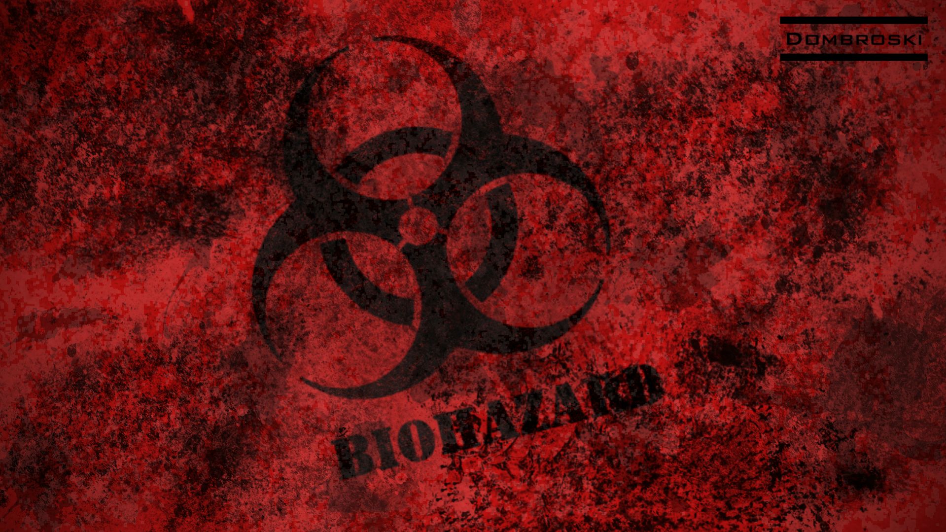 Red Biohazard Wallpaper X