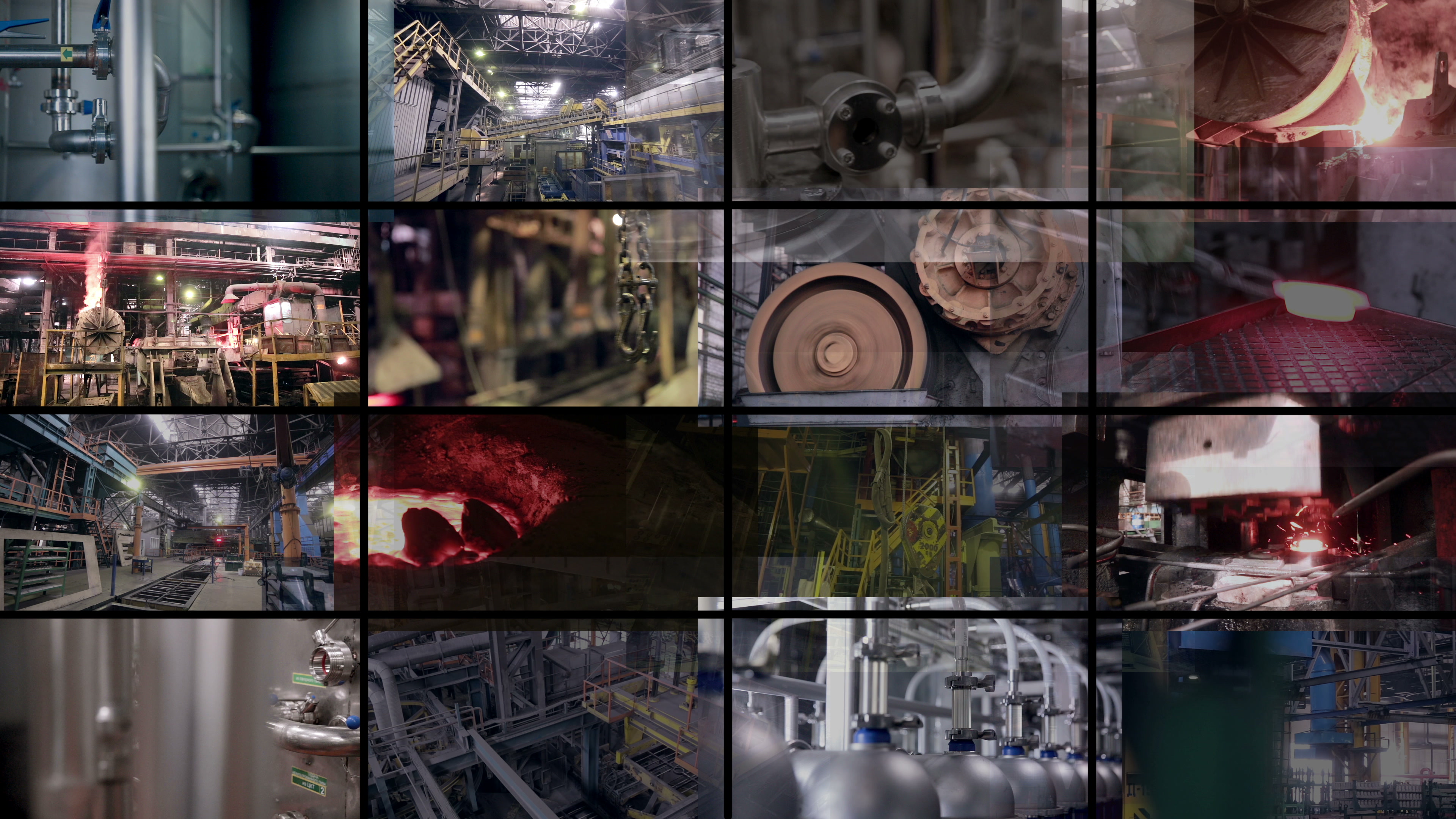 Abstract Industrial Background Multiscreen Heavy Industry Factory