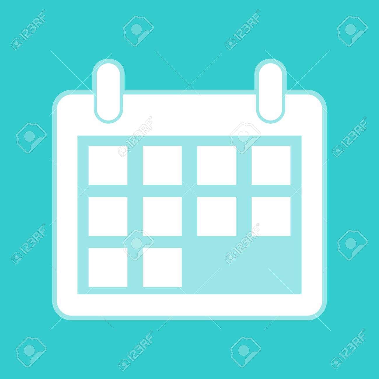 Calendar Sign White Icon With Whitish Background On