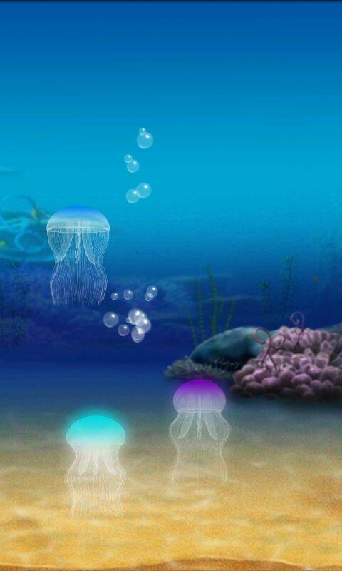 Jellyfish Live Wallpaper Swim Through The Blue Deeps Of