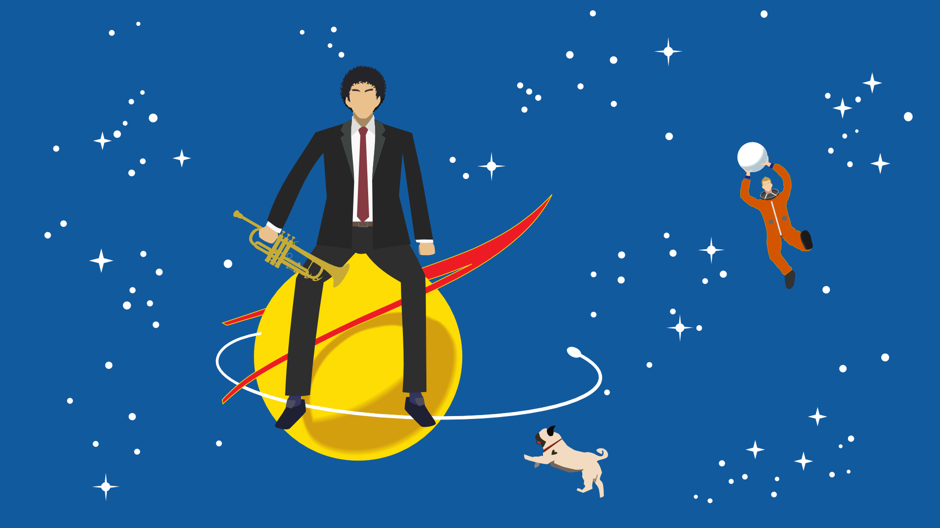 Space Brothers Minimalist R Animevectorwallpaper