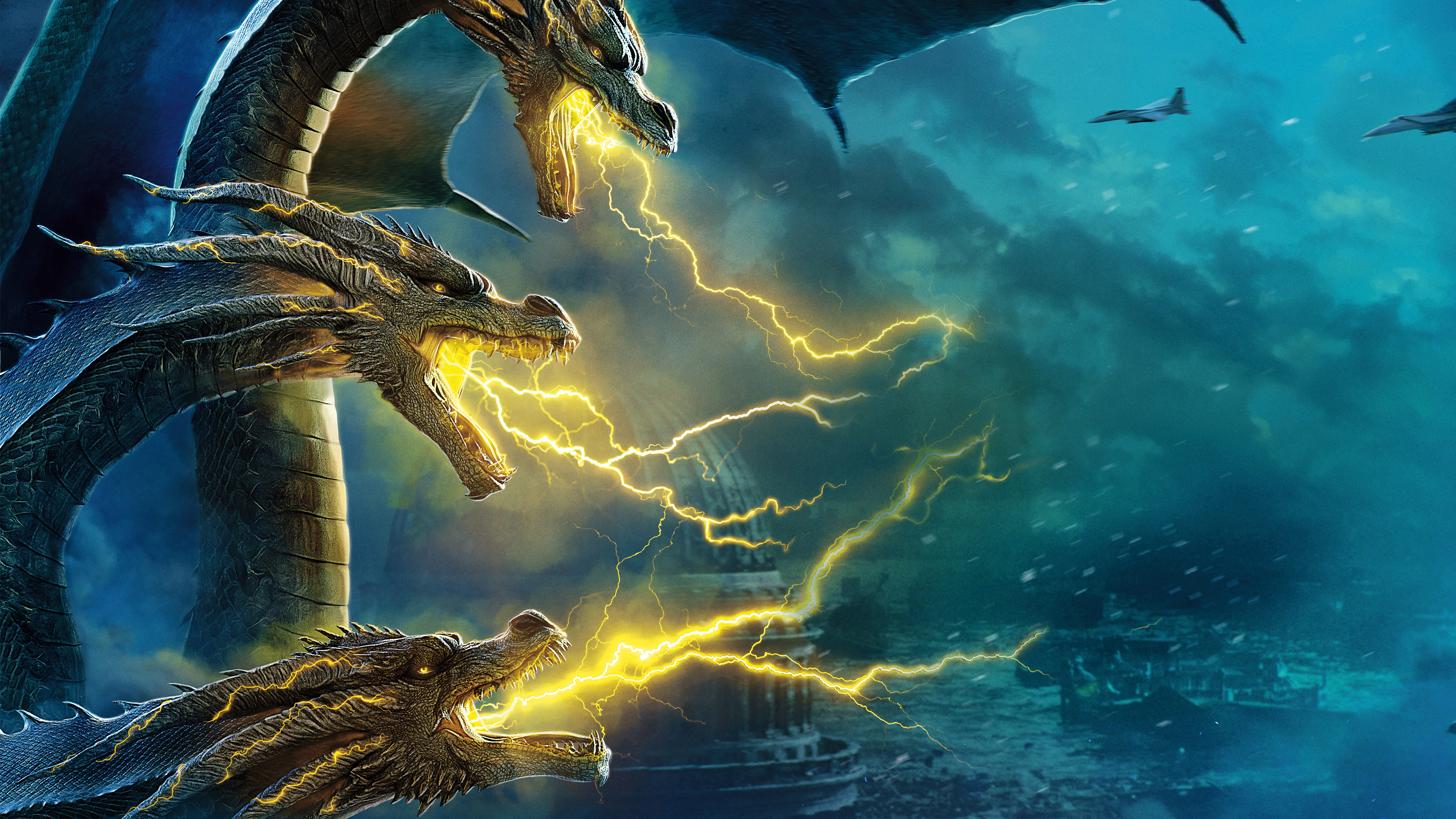 King Ghidorah Godzilla Of The Monsters 8k Wallpaper