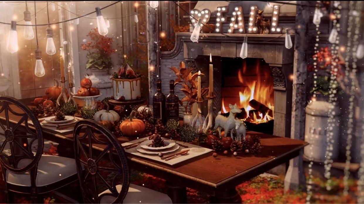 Rob Loves This Cozy Autumn Thanksgiving Fireplace For Tv S
