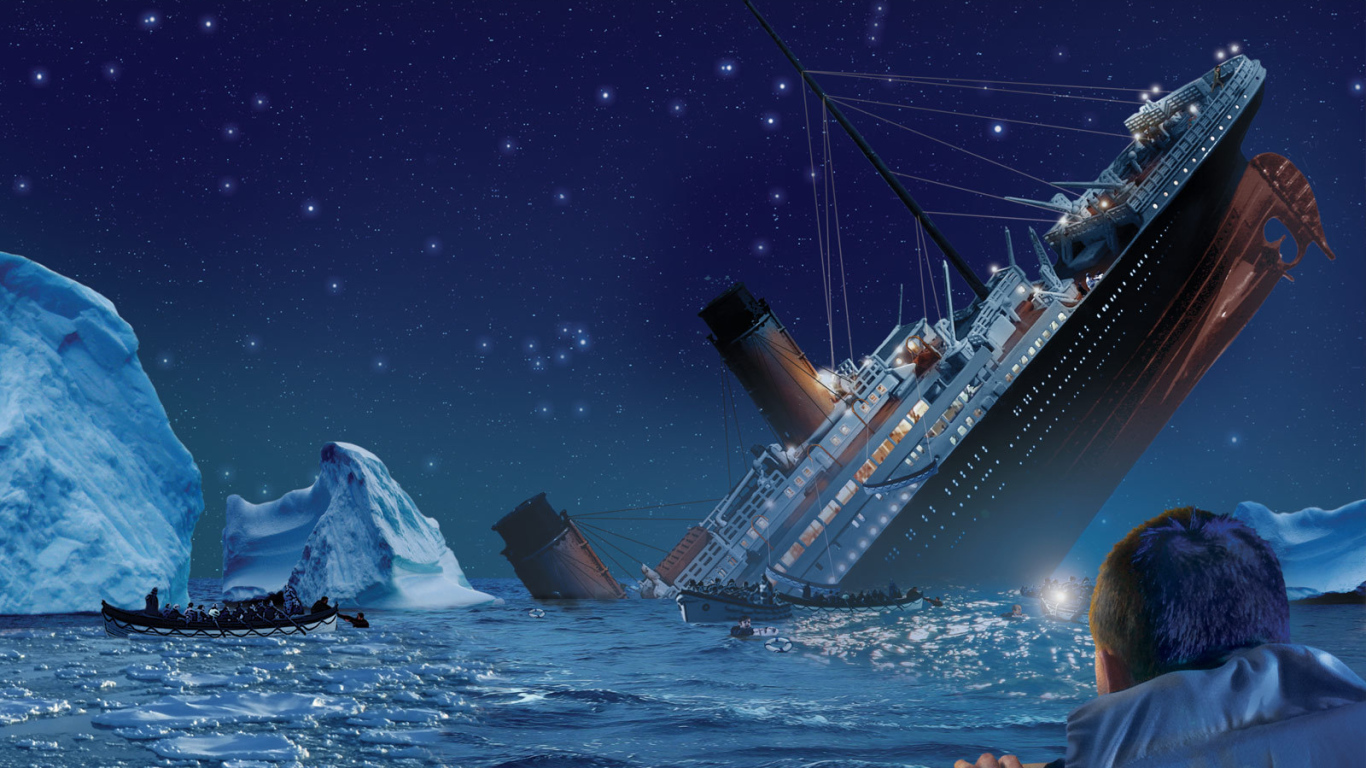 The Drowning Titanic Desktop Wallpaper
