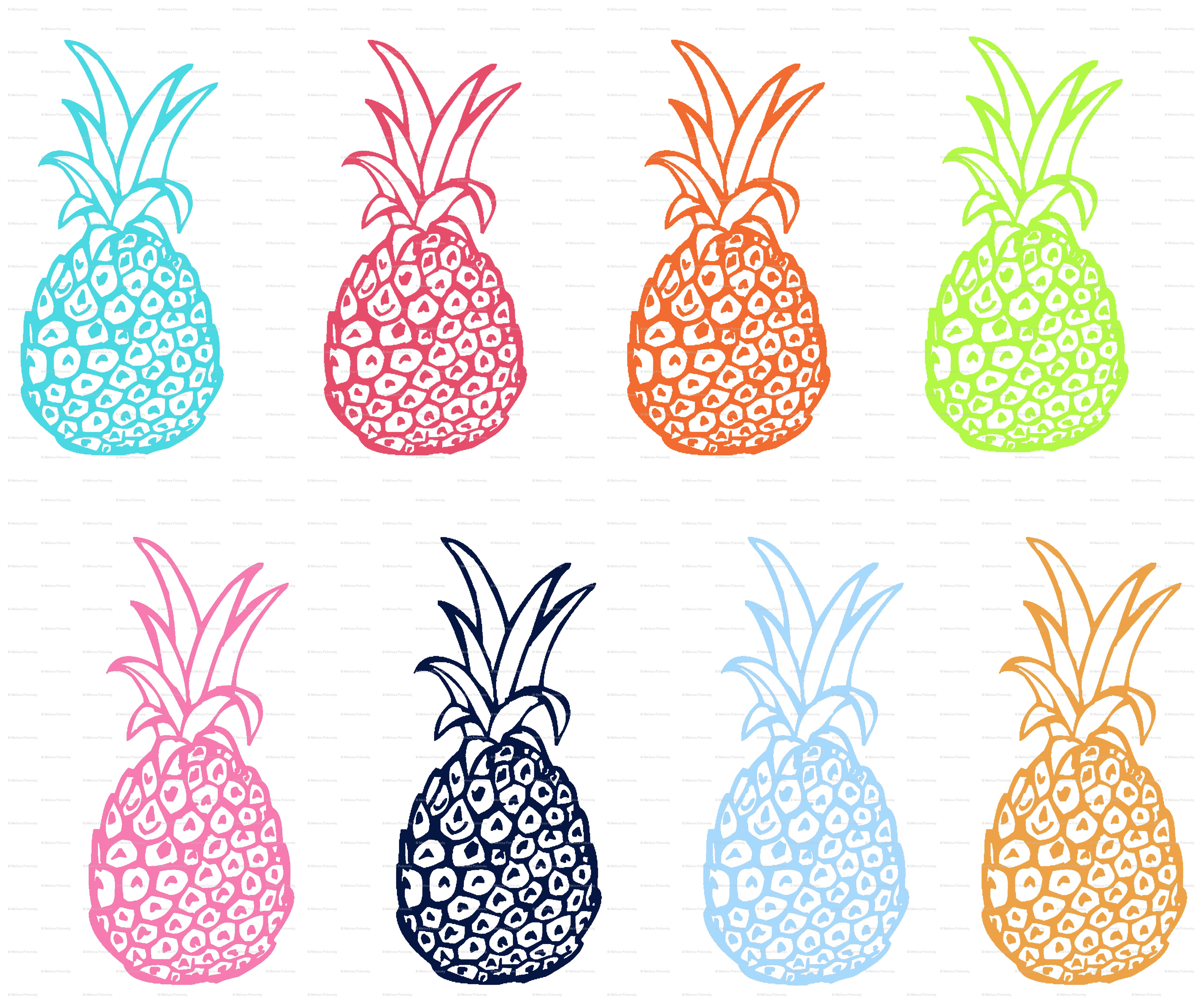 Pineapple Wallpaper Patterns Cute