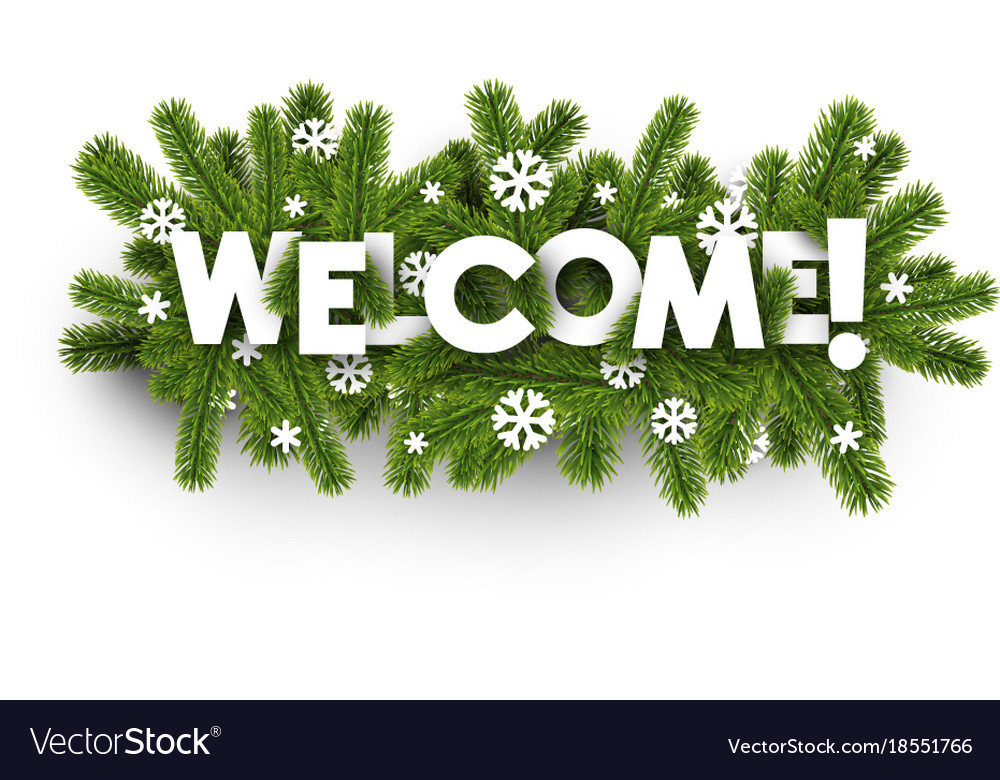 Wele Background With Fir Branches Royalty Vector