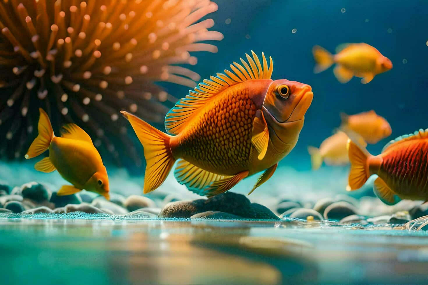 Vibrant Aquatic Life Wallpaper