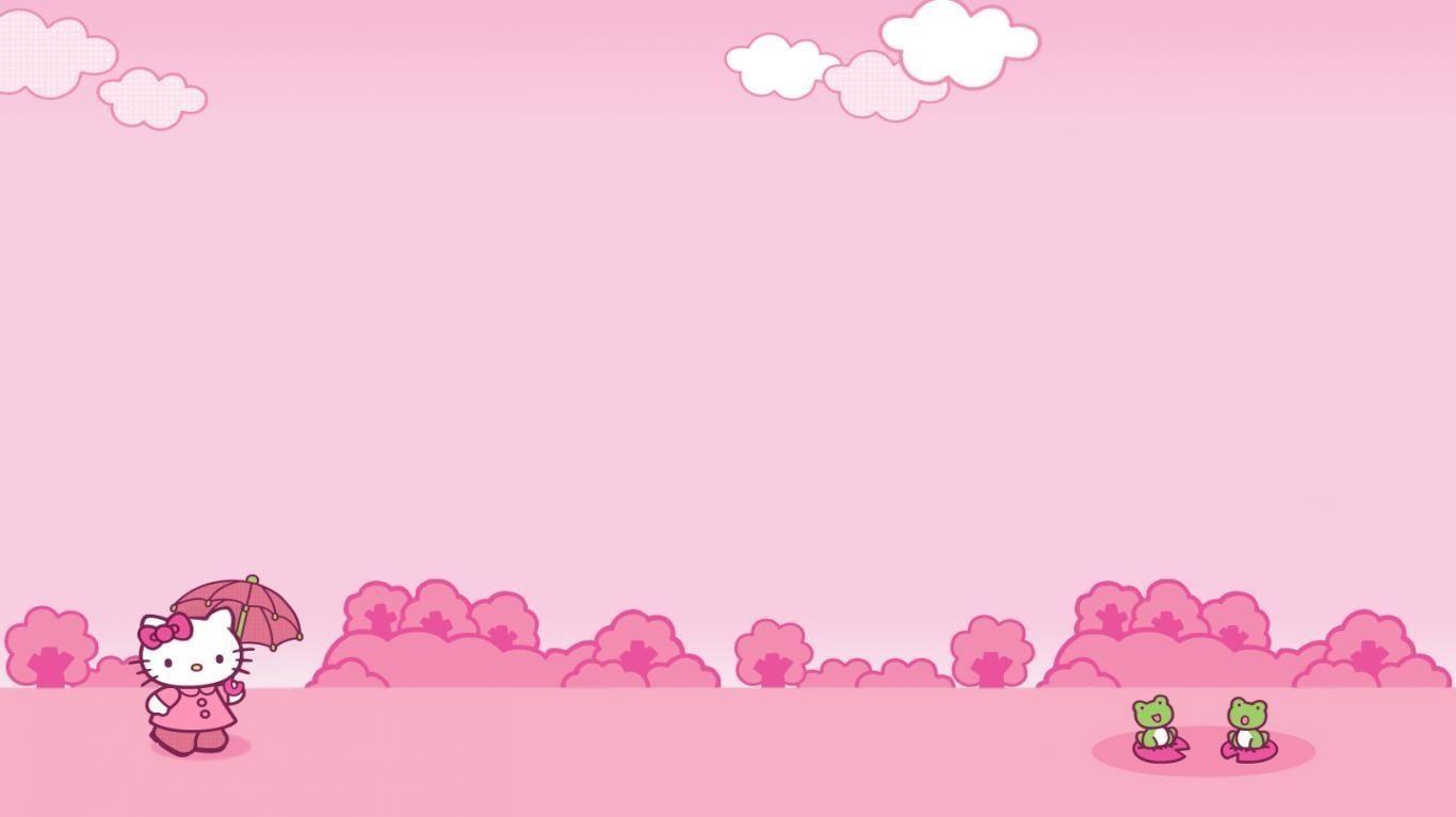 New Hello Kitty Pink Background Full HD For Pc