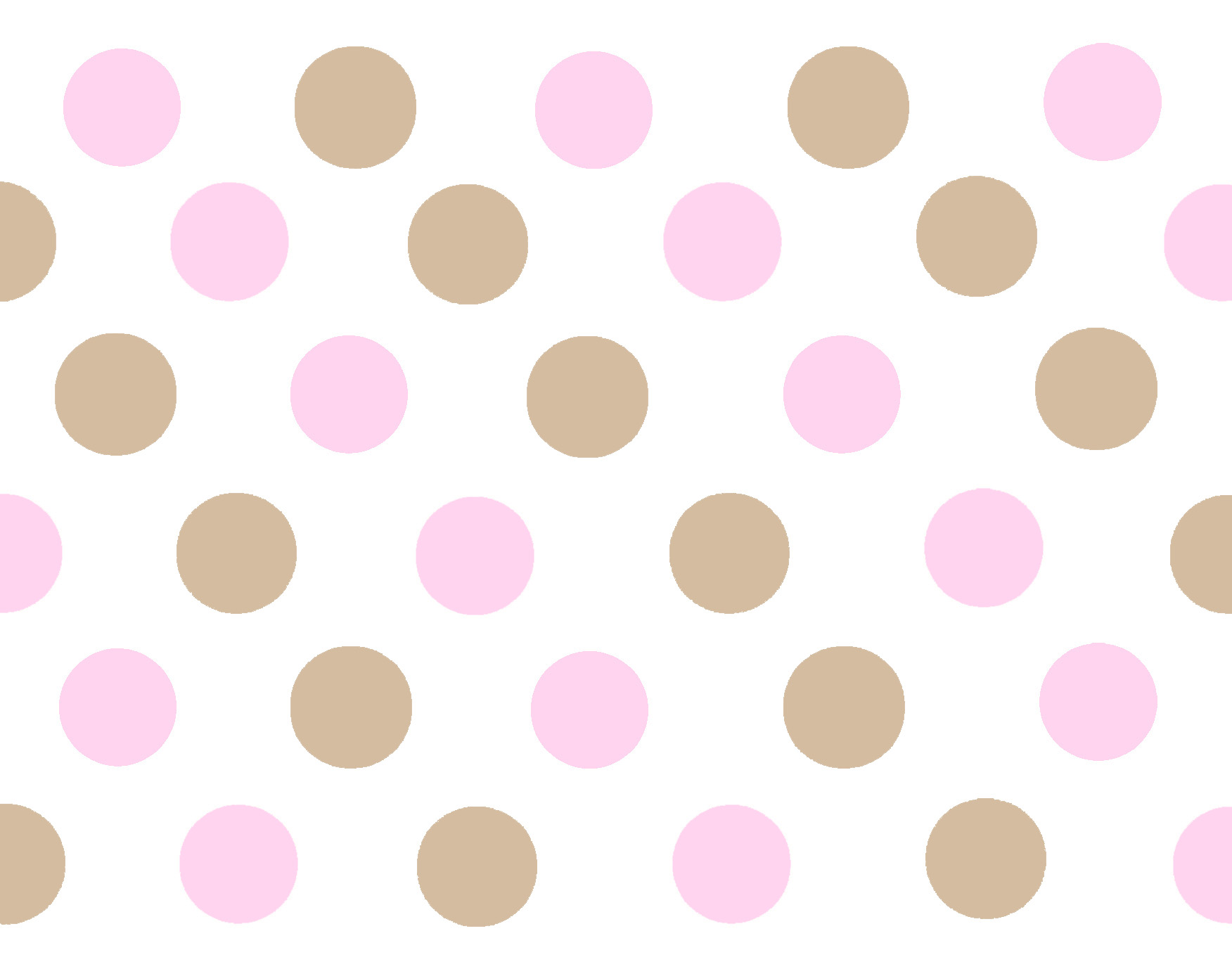 Pink And Brown Polka Dots Wallpaper White