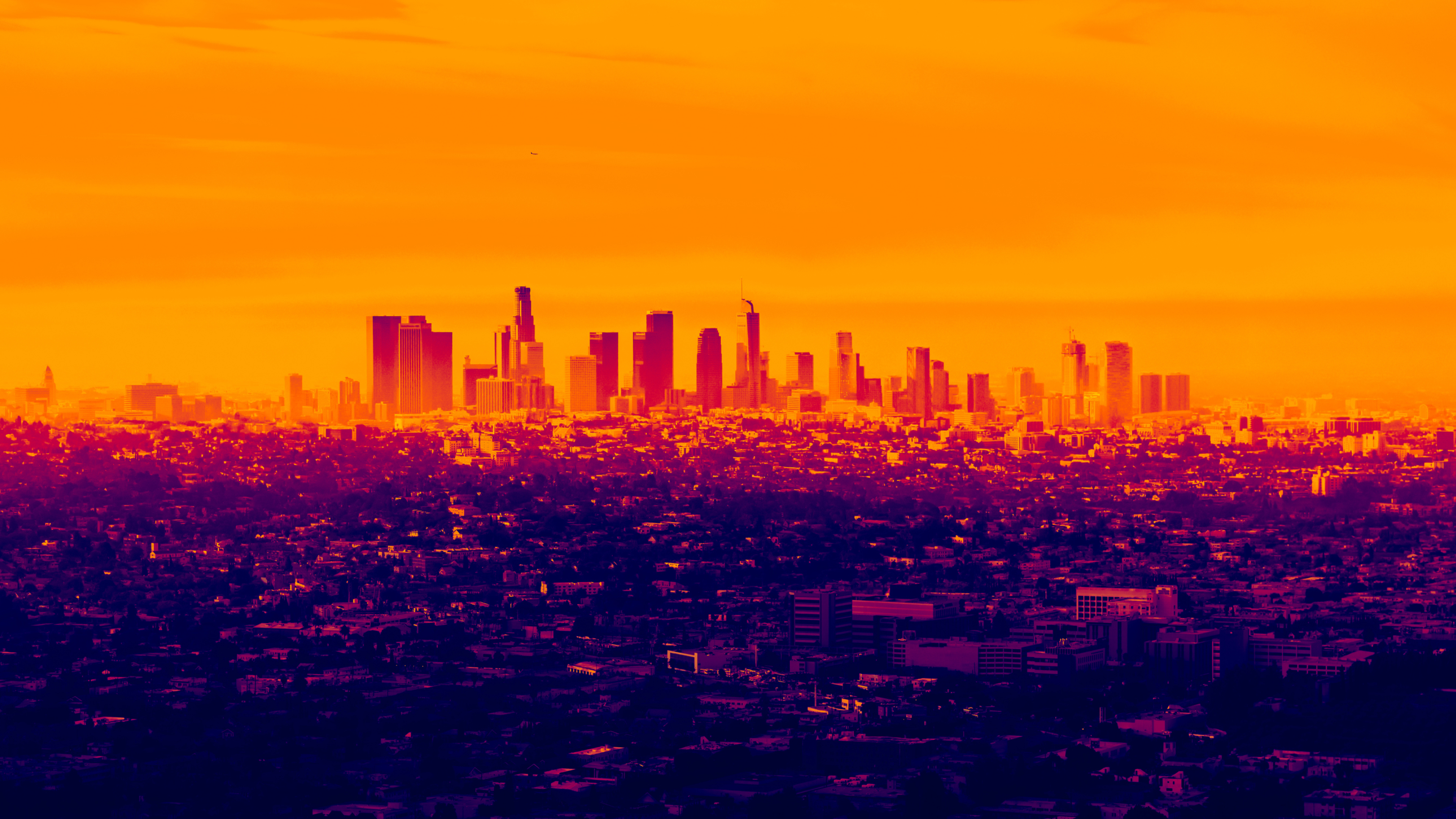 La Cityscape In Infrared 4k Wallpaper HD City