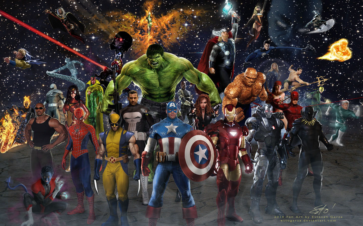 Marvel Team By Estogarza