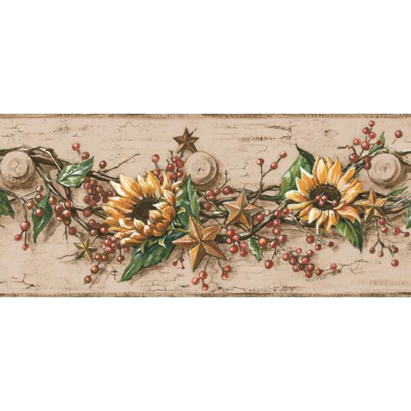 🔥 Free download Wallpaper Border Botanical Sunflower With Berries