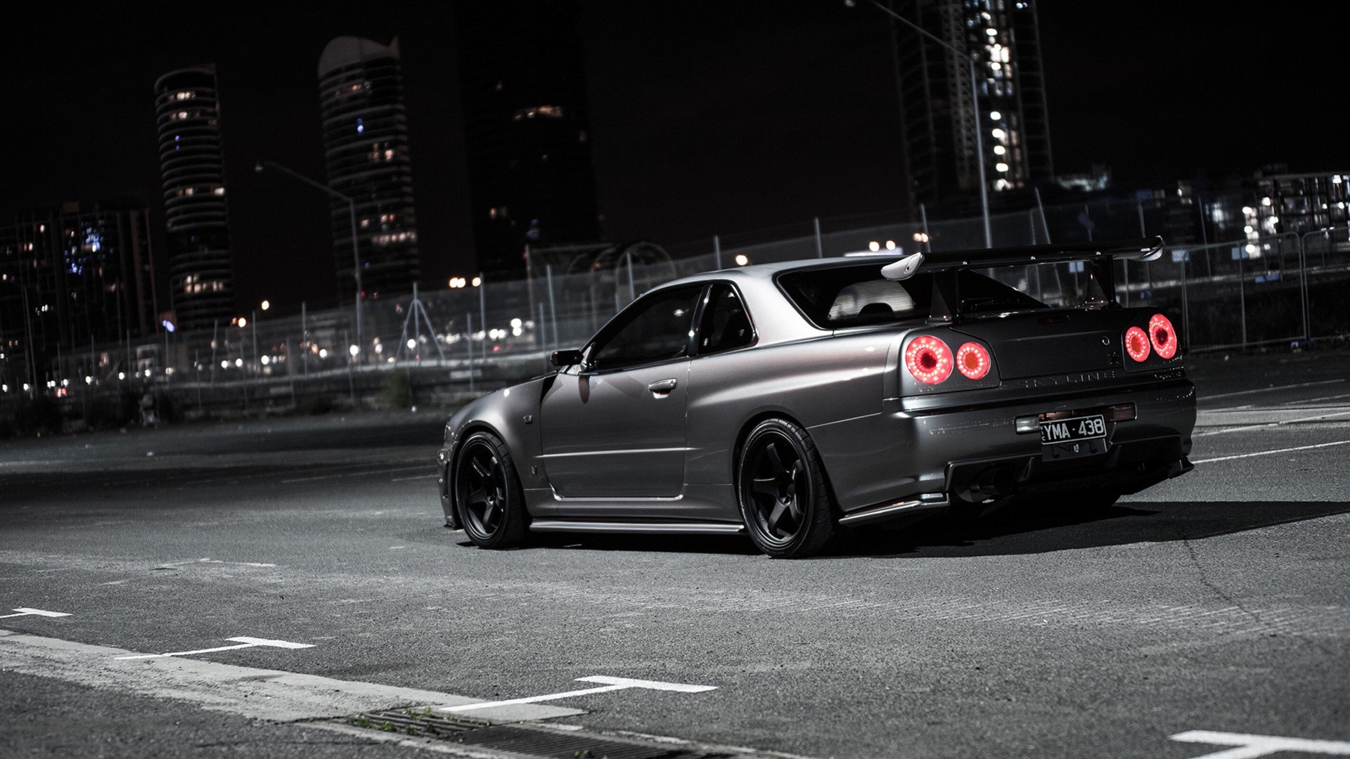Nissan Skyline GT R R34 Night Holy Drift HD Car Wallpapers and
