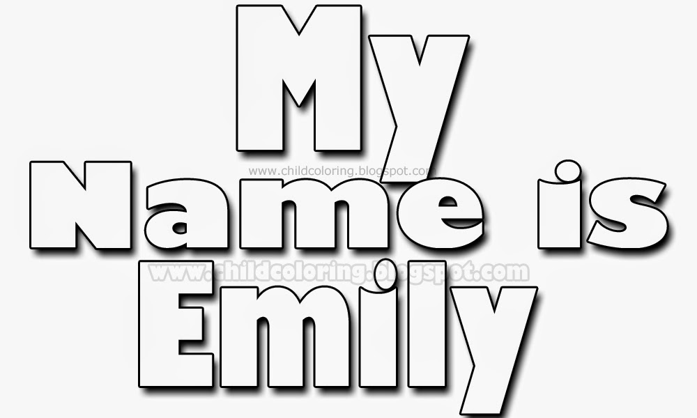 The Name Emily Wallpaper My Is Coloring