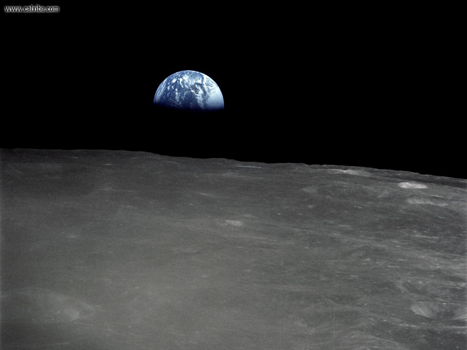 Space Earth Rise Above The Moon Surface Picture Nr