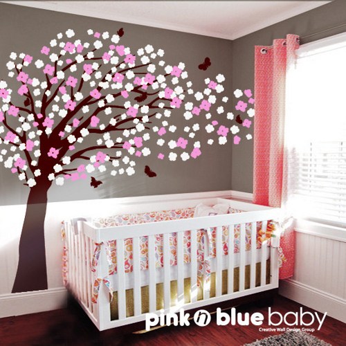 🔥 Free download Nursery Wall Decal Art Deco Romantic Cherry Blossom ...