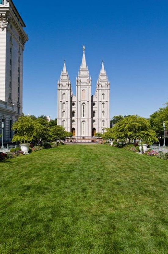 Facade of a church Mormon Temple Temple Square Salt Lake City Utah