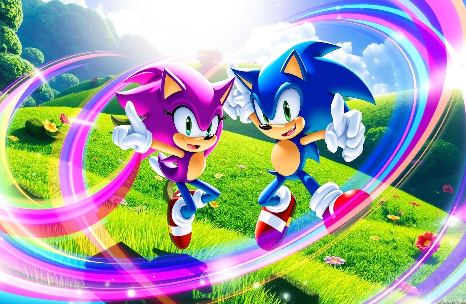 Sonic And Amy Wallpaper