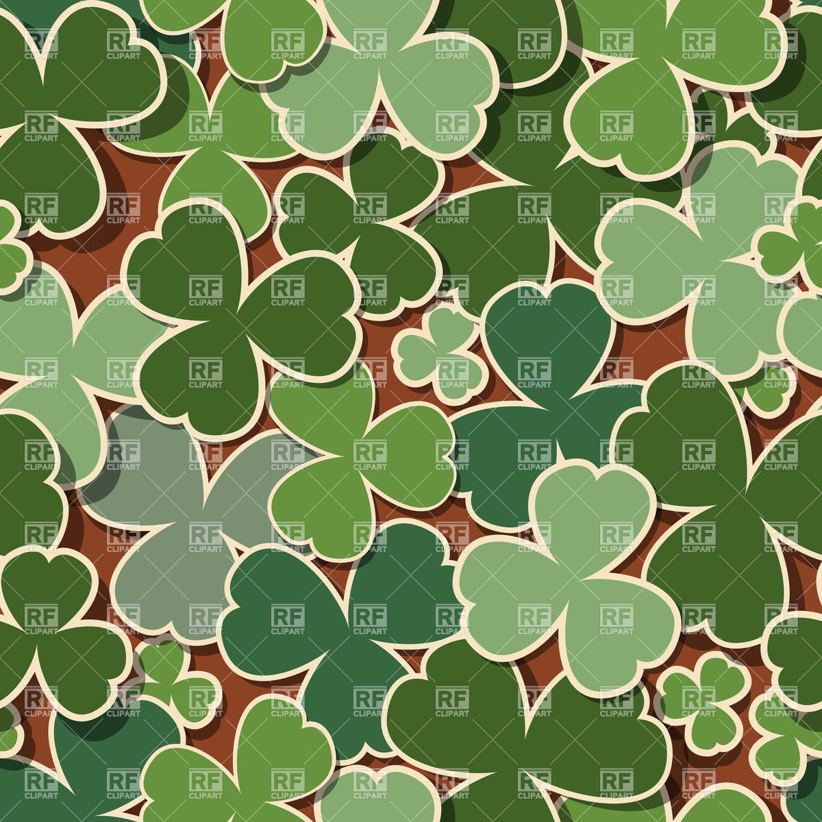 Seamless St Patrick S Day Background With Three Petal