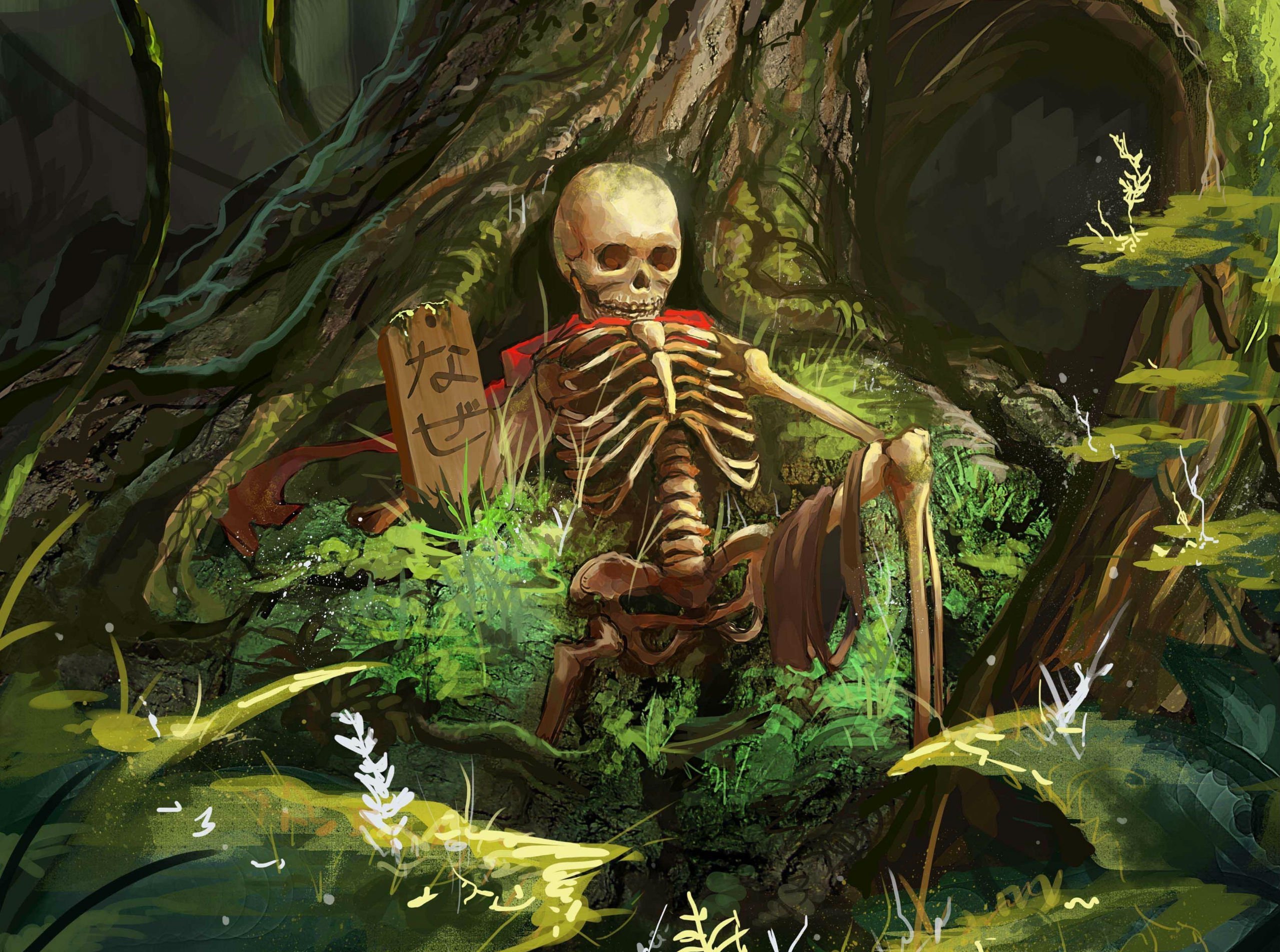  Forests Skeleton Fantasy skull skeleton skeletons wallpaper background 2559x1904