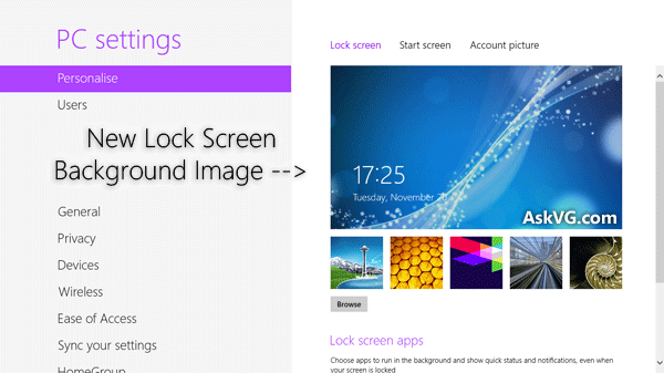Background Image Of Lock Screen Just Right Click On The