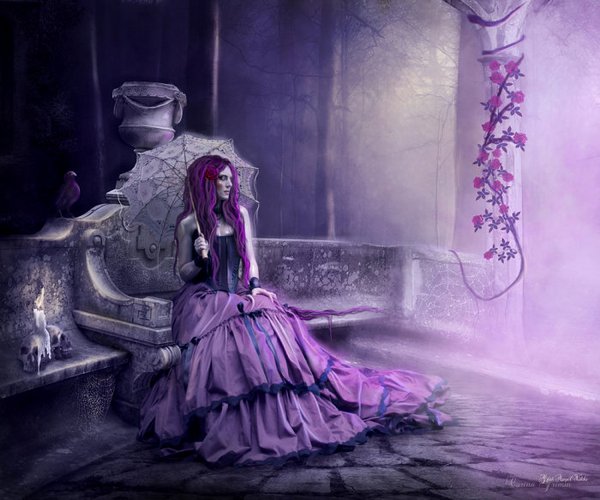 Gothic Purple Fantasy Photo