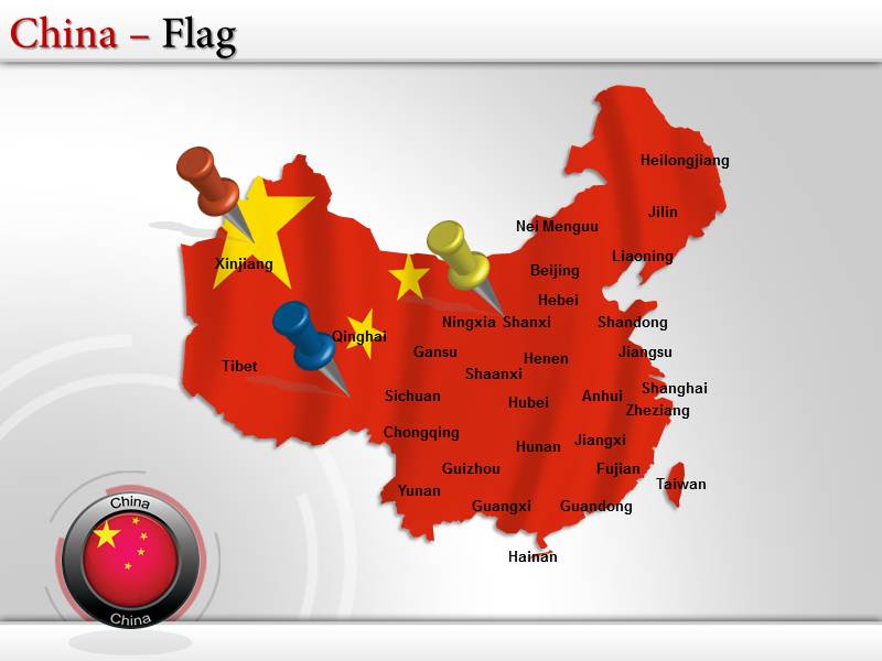 Map Of China Powerpoint Templates And Background