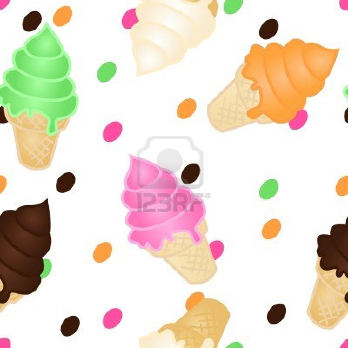 Cute Ice Cream Background Mobile Wallpaper